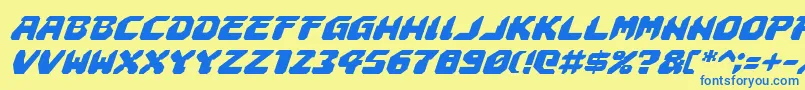 AstropolisItalic Font – Blue Fonts on Yellow Background