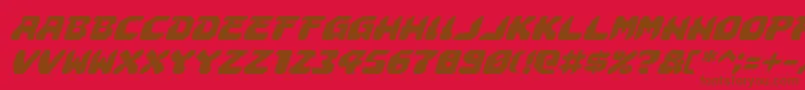 fuente AstropolisItalic – Fuentes Marrones Sobre Fondo Rojo