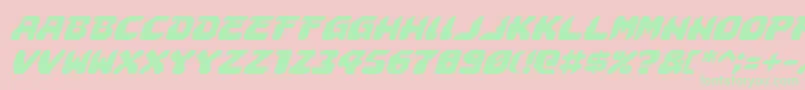 AstropolisItalic Font – Green Fonts on Pink Background