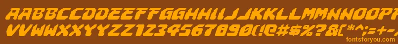 AstropolisItalic Font – Orange Fonts on Brown Background