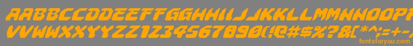 AstropolisItalic Font – Orange Fonts on Gray Background