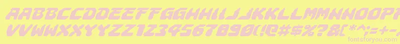 フォントAstropolisItalic – ピンクのフォント、黄色の背景