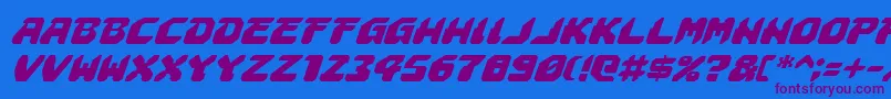 AstropolisItalic-Schriftart – Violette Schriften auf blauem Hintergrund