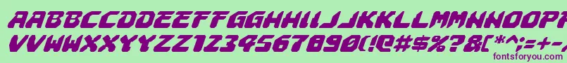 Шрифт AstropolisItalic – фиолетовые шрифты на зелёном фоне