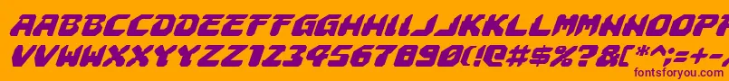 AstropolisItalic Font – Purple Fonts on Orange Background