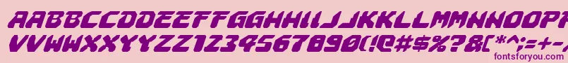 Police AstropolisItalic – polices violettes sur fond rose