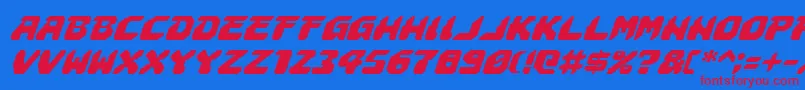 フォントAstropolisItalic – 赤い文字の青い背景