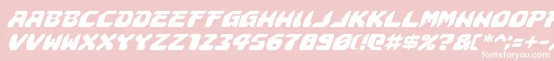 AstropolisItalic-Schriftart – Weiße Schriften auf rosa Hintergrund