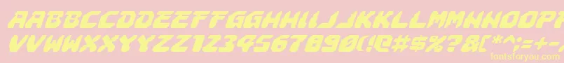 Шрифт AstropolisItalic – жёлтые шрифты на розовом фоне