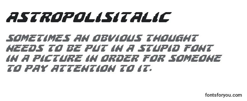 AstropolisItalic-fontti