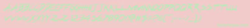 Hakturusital Font – Green Fonts on Pink Background
