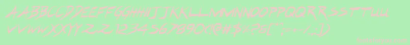 Hakturusital Font – Pink Fonts on Green Background
