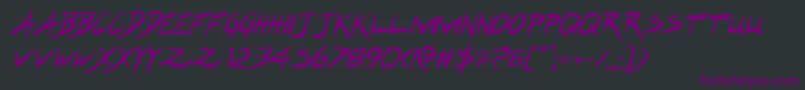 Шрифт Hakturusital – фиолетовые шрифты на чёрном фоне
