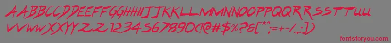 Hakturusital Font – Red Fonts on Gray Background