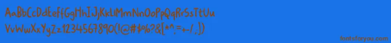 Ugiftigdemo Font – Brown Fonts on Blue Background