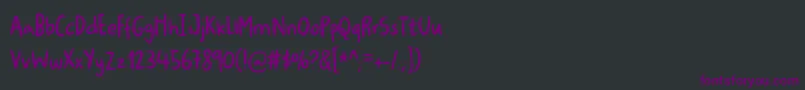 Шрифт Ugiftigdemo – фиолетовые шрифты на чёрном фоне
