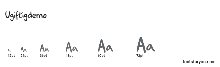Размеры шрифта Ugiftigdemo