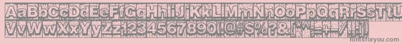 SwampType Font – Gray Fonts on Pink Background