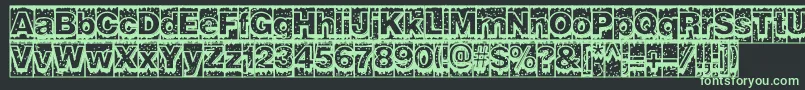 SwampType Font – Green Fonts on Black Background