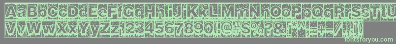 SwampType Font – Green Fonts on Gray Background