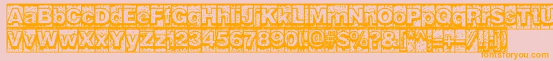 SwampType Font – Orange Fonts on Pink Background