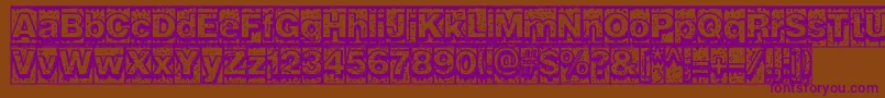 SwampType Font – Purple Fonts on Brown Background