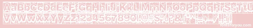 SwampType Font – White Fonts on Pink Background