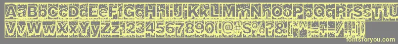 SwampType Font – Yellow Fonts on Gray Background