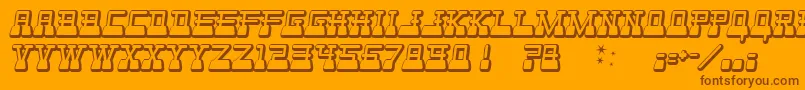 WebsterWorld Font – Brown Fonts on Orange Background
