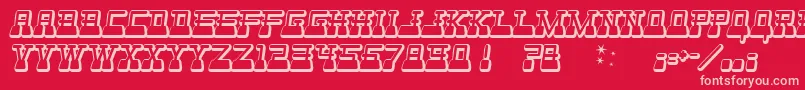 WebsterWorld Font – Pink Fonts on Red Background