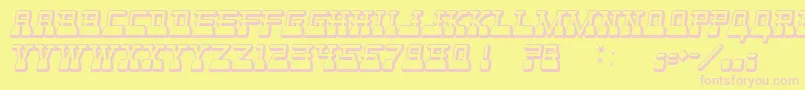 フォントWebsterWorld – ピンクのフォント、黄色の背景