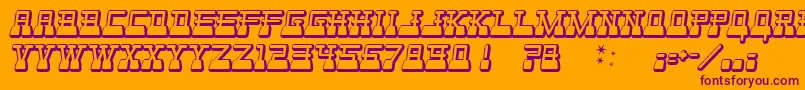 WebsterWorld-Schriftart – Violette Schriften auf orangefarbenem Hintergrund