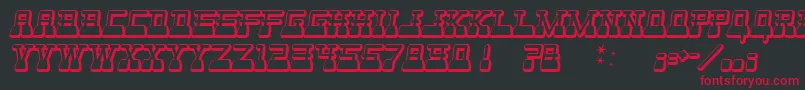 fuente WebsterWorld – Fuentes Rojas Sobre Fondo Negro