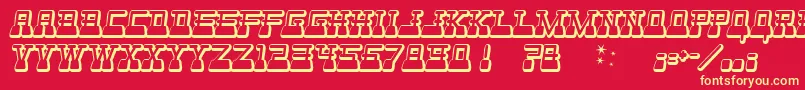 WebsterWorld Font – Yellow Fonts on Red Background