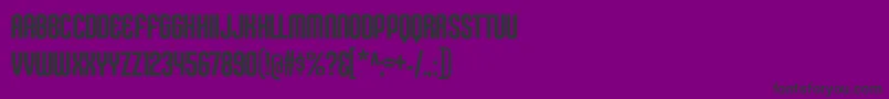 Шрифт KleptocracyTitlingCdRg – чёрные шрифты на фиолетовом фоне