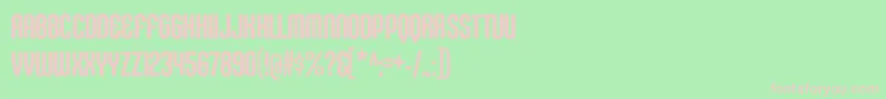 KleptocracyTitlingCdRg Font – Pink Fonts on Green Background