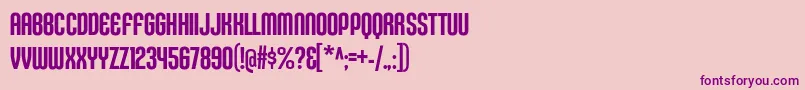 KleptocracyTitlingCdRg Font – Purple Fonts on Pink Background