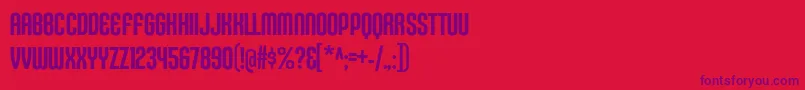 KleptocracyTitlingCdRg Font – Purple Fonts on Red Background