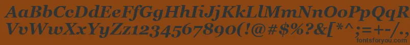 GeorgiaРџРѕР»СѓР¶РёСЂРЅС‹Р№РљСѓСЂСЃРёРІ Font – Black Fonts on Brown Background