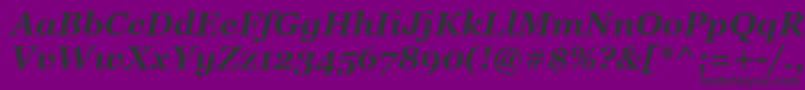 GeorgiaРџРѕР»СѓР¶РёСЂРЅС‹Р№РљСѓСЂСЃРёРІ-Schriftart – Schwarze Schriften auf violettem Hintergrund