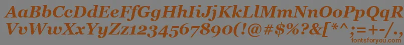 GeorgiaРџРѕР»СѓР¶РёСЂРЅС‹Р№РљСѓСЂСЃРёРІ Font – Brown Fonts on Gray Background