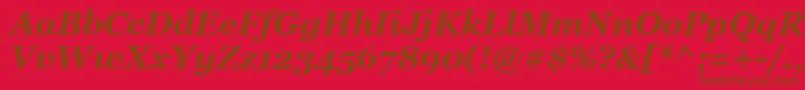 Fonte GeorgiaРџРѕР»СѓР¶РёСЂРЅС‹Р№РљСѓСЂСЃРёРІ – fontes marrons em um fundo vermelho