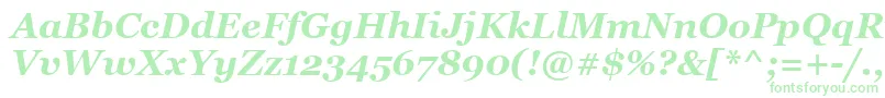 GeorgiaРџРѕР»СѓР¶РёСЂРЅС‹Р№РљСѓСЂСЃРёРІ Font – Green Fonts on White Background