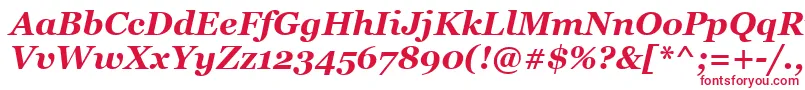 GeorgiaРџРѕР»СѓР¶РёСЂРЅС‹Р№РљСѓСЂСЃРёРІ Font – Red Fonts on White Background