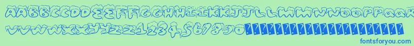 Snowfrosting Font – Blue Fonts on Green Background