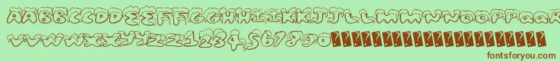 Шрифт Snowfrosting – коричневые шрифты на зелёном фоне