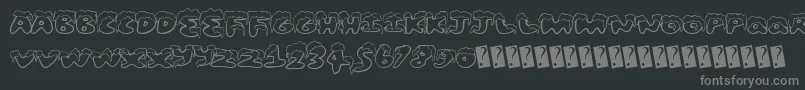 Snowfrosting-Schriftart – Graue Schriften auf schwarzem Hintergrund