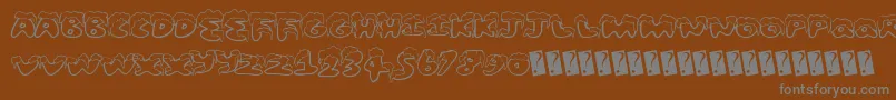 Snowfrosting-fontti – harmaat kirjasimet ruskealla taustalla