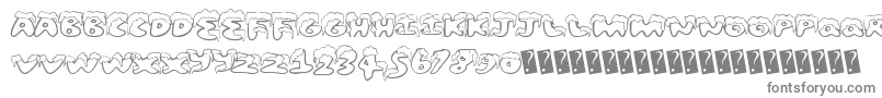 Snowfrosting-fontti – harmaat kirjasimet valkoisella taustalla