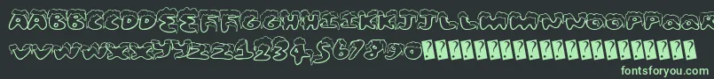 Snowfrosting Font – Green Fonts on Black Background